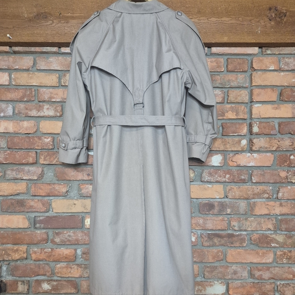 Bentley’s of London Taupe Trench Coat | Classic Double-Breasted Belted | Timeles - Picture 12 of 16